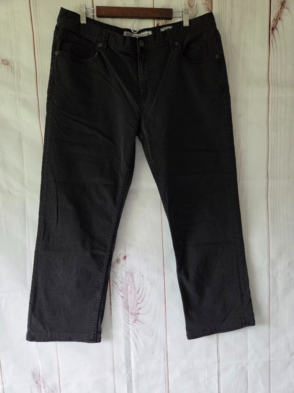 BKE Buckle Tyler Straight Leg Black Denim Jeans, Men’s 40R. Black Classic Denim